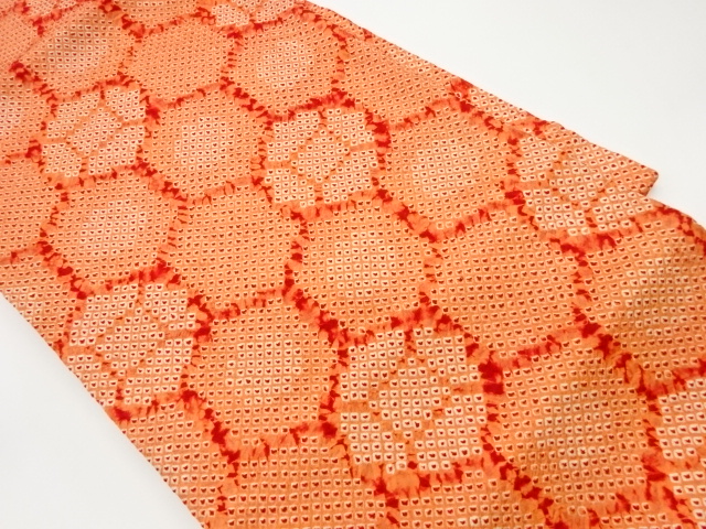 JAPANESE KIMONO / VINTAGE NAGOYA OBI / ALL SHIBORI / KIKKO PATTERN